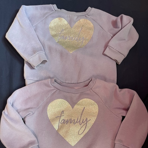 Falls Creek twin set light purple, lavender sweatshirts. 3T size set of 2. - Picture 5 of 9